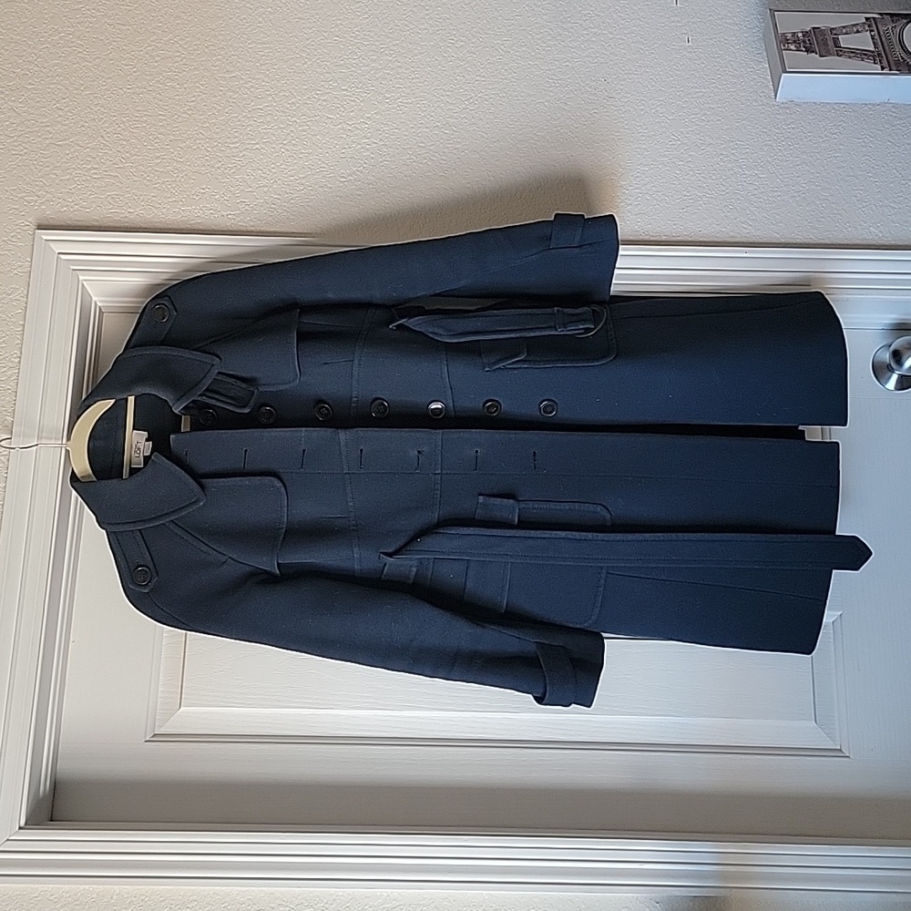 Ann Taylor Loft Navy Winter Trench Coat